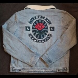 Alex Gaskarth YOUNG RENEGADES All Time Low Rose Denim Jacket Limited Edition
